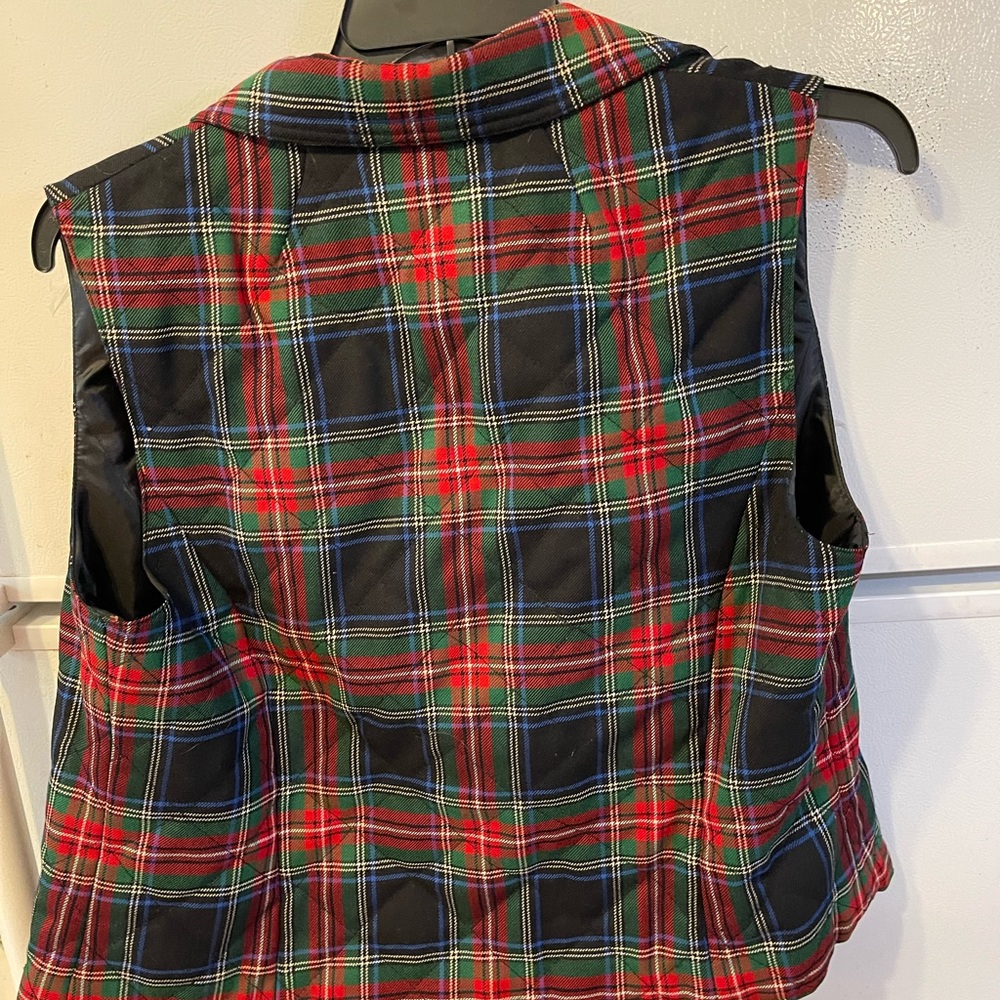 Pendleton Plaid Vest 100% Wool Shell/Poly Lining … - image 3
